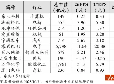11月度金股：重视短期风格再平衡 | 东吴研究